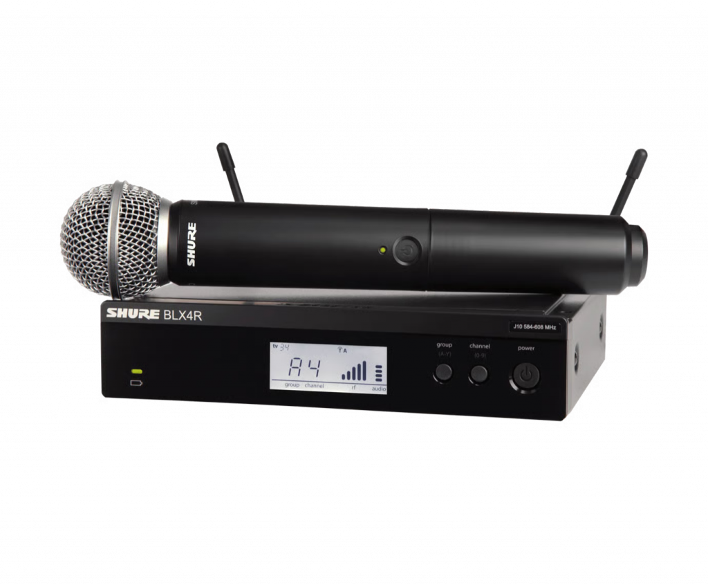 Shure SM58 Mikrofon mit BLX42R Empfänger